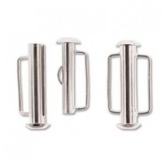 Metal magnetic slide clasp 21,5mm Silver